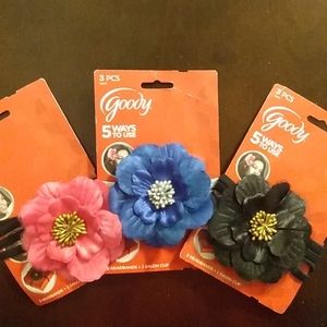 Goody 3 pieces Pink Blue Black Headbands 5 ways to use